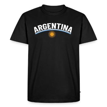 Argentine Cadeau Argentine Drapeau argentin - T-shirt Premium bio Homme - noir - Devant - Nico (187cm)