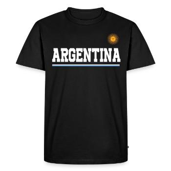 Argentine Cadeau Argentine Drapeau argentin - T-shirt Premium bio Homme - noir - Devant - Nico (187cm)