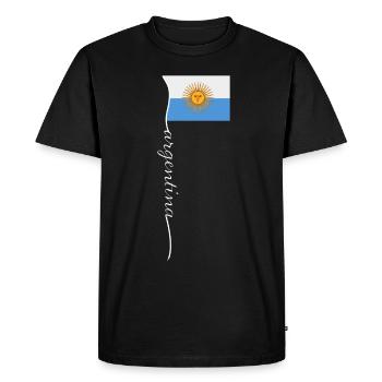 Argentine Cadeau Argentine Drapeau argentin - T-shirt Premium bio Homme - noir - Devant - Nico (187cm)