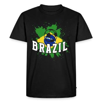 Brésil Brésil Maillot brésilien Rio de Janeiro - T-shirt Premium bio Homme - noir - Devant - Nico (187cm)