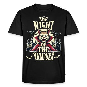 La nuit du chat vampire : le mysticisme - T-shirt Premium bio Homme - noir - Devant - Nico (187cm)