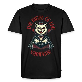 Chat vampire La nuit du vampire - T-shirt Premium bio Homme - noir - Devant - Nico (187cm)