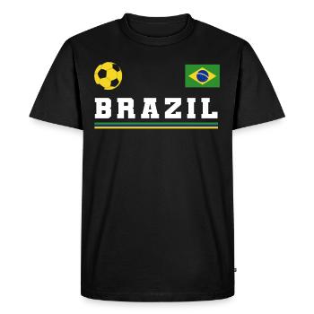 Brésil Brésil Maillot brésilien Rio de Janeiro - T-shirt Premium bio Homme - noir - Devant - Nico (187cm)