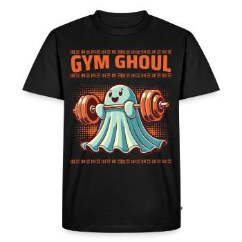 Gym Ghoul Drôle Fitness Art - T-shirt Premium bio Homme - noir - Devant - Nico (187cm)