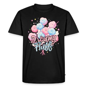 Barbe à papa Duvet de rêve - T-shirt Premium bio Homme - noir - Devant - Nico (187cm)
