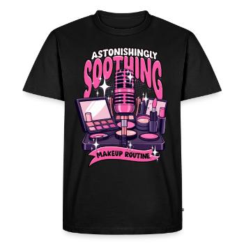 ASMR Astonishingly Soothing Makeup Routine - Men's Premium Organic T-Shirt - black - Front - Nico (187cm)