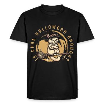 Halloween suffit-il chat sorcière - T-shirt Premium bio Homme - noir - Devant - Nico (187cm)