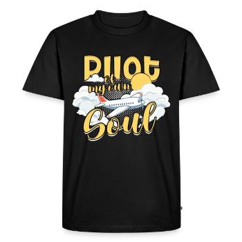 Premier pilote de vol en solo - T-shirt Premium bio Homme - noir - Devant - Nico (187cm)