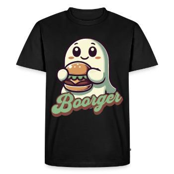 Ghost Boorger Hamburger Freund - Men's Premium Organic T-Shirt - black - Front - Nico (187cm)