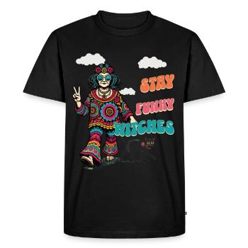 Costume d’Halloween Sorcière Amant Design - T-shirt Premium bio Homme - noir - Devant - Nico (187cm)