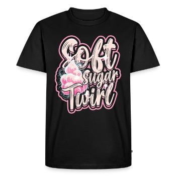 Barbe à papa Soft Sugar Twirl - T-shirt Premium bio Homme - noir - Devant - Nico (187cm)