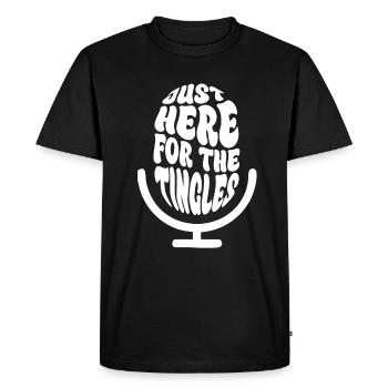 ASMR Whisper Juste ici pour les picotements - T-shirt Premium bio Homme - noir - Devant - Nico (187cm)
