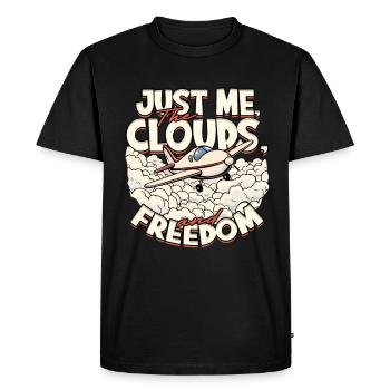 Premier pilote de vol en solo - T-shirt Premium bio Homme - noir - Devant - Nico (187cm)