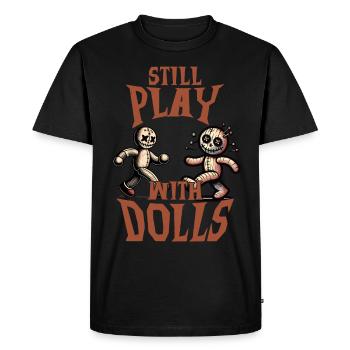Voodoo Doll Creepy Party Design Still Playing - Men's Premium Organic T-Shirt - black - Front - Nico (187cm)