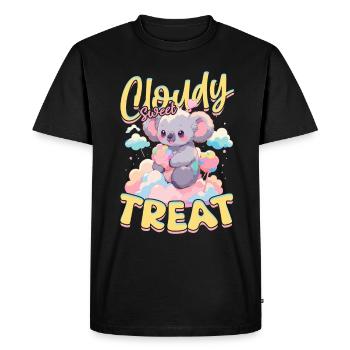 Barbe à papa Gâterie sucrée trouble - T-shirt Premium bio Homme - noir - Devant - Nico (187cm)