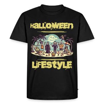 Halloween Lifestyle Beach Party Fun - Men's Premium Organic T-Shirt - black - Front - Nico (187cm)
