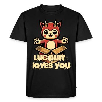 Luci Puff Loves You Demonic Plush Toy - Men's Premium Organic T-Shirt - black - Front - Nico (187cm)