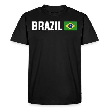 Brésil Brésil Maillot brésilien Rio de Janeiro - T-shirt Premium bio Homme - noir - Devant - Nico (187cm)