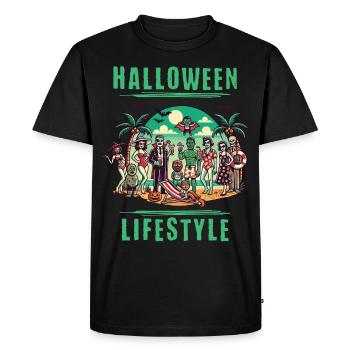 Halloween Lifestyle Beach Party Fun - Men's Premium Organic T-Shirt - black - Front - Nico (187cm)