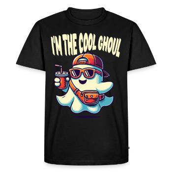 I'm The Cool Ghost Halloween Fun - Men's Premium Organic T-Shirt - black - Front - Nico (187cm)