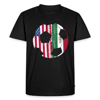 Mexique Mexique Cadeau mexicain Flag Football - T-shirt Premium bio Homme - noir - Devant - Nico (187cm)