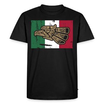 Mexique Mexique Cadeau mexicain Flag Football - T-shirt Premium bio Homme - noir - Devant - Nico (187cm)