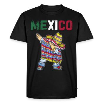 Mexique Mexique Cadeau mexicain Flag Football - T-shirt Premium bio Homme - noir - Devant - Nico (187cm)