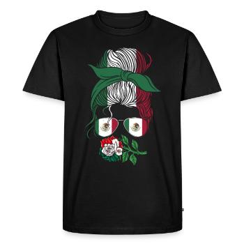 Mexique Mexique Cadeau mexicain Flag Football - T-shirt Premium bio Homme - noir - Devant - Nico (187cm)