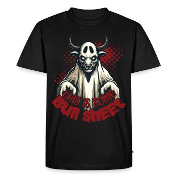 Taureau effronté avec dicton pour les occasions humoristiques - T-shirt Premium bio Homme - noir - Devant - Nico (187cm)