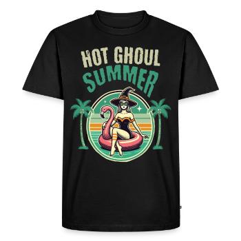 Hot Horror Summer Witches Flamingo - Men's Premium Organic T-Shirt - black - Front - Nico (187cm)