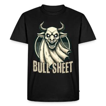 Feuille de taureau illustration amusante avec taureau - T-shirt Premium bio Homme - noir - Devant - Nico (187cm)