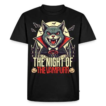 Chat vampire La nuit du vampire - T-shirt Premium bio Homme - noir - Devant - Nico (187cm)