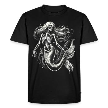 Squelette Sirène Mystic Ocean Art - T-shirt Premium bio Homme - noir - Devant - Nico (187cm)