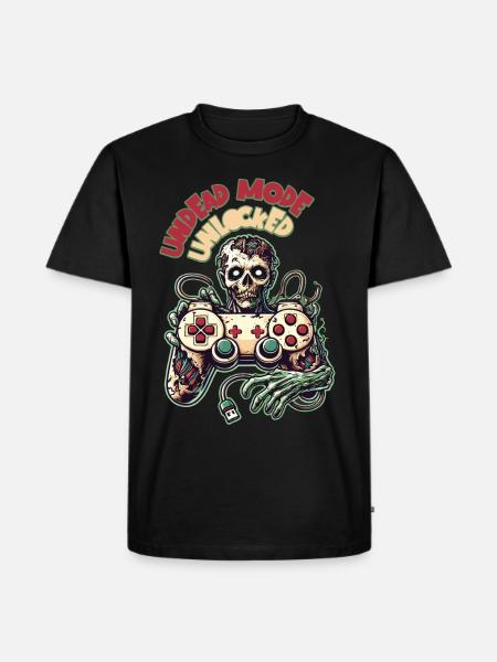 Zombie Gaming Controller Undead Mode - Men's Premium Organic T-Shirt - black