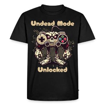 Zombie Gaming Controller Mode Unleashed - Men's Premium Organic T-Shirt - black - Front - Nico (187cm)