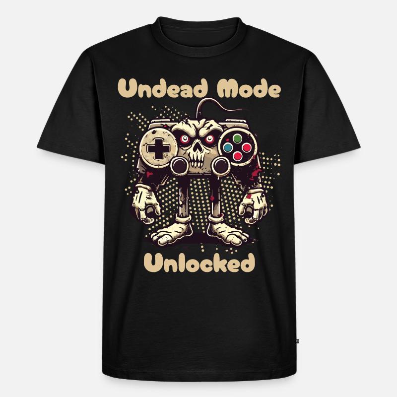 Zombie Gaming Controller Mode Unleashed - Men's Premium Organic T-Shirt - black