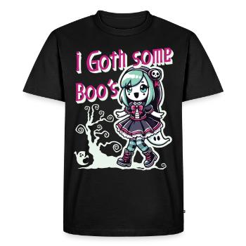 Halloween Goth Girl J’ai des fantômes - T-shirt Premium bio Homme - noir - Devant - Nico (187cm)