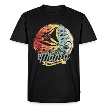 Manta Rays Stingrays Bali Manta Siving Squad - Men's Premium Organic T-Shirt - black - Front - Nico (187cm)