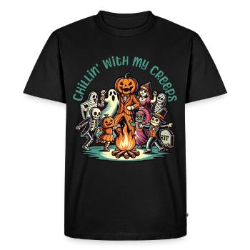Halloween fun with my creeps - Men's Premium Organic T-Shirt - black - Front - Nico (187cm)
