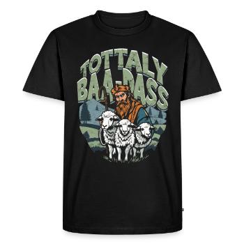Shepherd Sheep Sheep Shepherd Totally Baa-dass - Men's Premium Organic T-Shirt - black - Front - Nico (187cm)