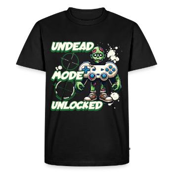 Zombie Gaming Controller: Undead Mode - Men's Premium Organic T-Shirt - black - Front - Nico (187cm)