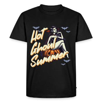 Hot Ghoul Summer Night Halloween Fun - Men's Premium Organic T-Shirt - black - Front - Nico (187cm)