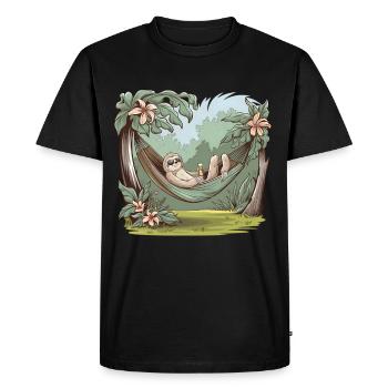 Plaisir détendu de la paresse dans un paradis tropical - T-shirt Premium bio Homme - noir - Devant - Nico (187cm)