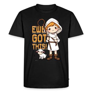 Shepherd Sheep Sheep Shepherd Ewe Got This! - Men's Premium Organic T-Shirt - black - Front - Nico (187cm)