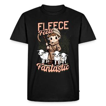Berger Mouton Mouton Berger - T-shirt Premium bio Homme - noir - Devant - Nico (187cm)