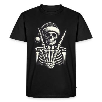 Style de Noël Cool Skeleton - T-shirt Premium bio Homme - noir - Devant - Nico (187cm)