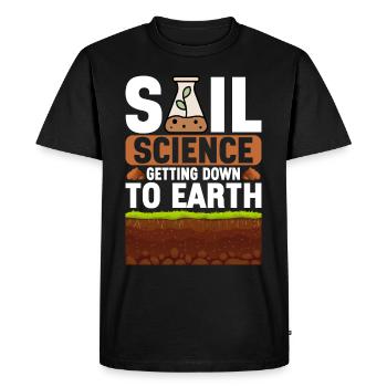 Bodenwissenschaftler Science du sol - T-shirt Premium bio Homme - noir - Devant - Nico (187cm)