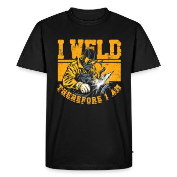 Soudeur Professionnel du soudage Je soude donc je suis - T-shirt Premium bio Homme - noir - Devant - Nico (187cm)
