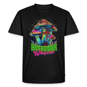 Collectionneur de champignons Producteur de champignons Chuchoteur de champignons - T-shirt Premium bio Homme - noir - Devant - Nico (187cm)
