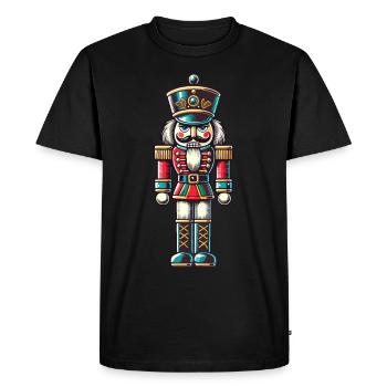 Traditional Nutcracker Christmas Magic - Men's Premium Organic T-Shirt - black - Front - Nico (187cm)